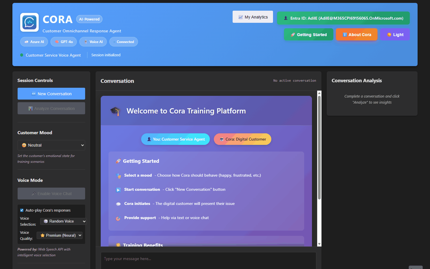 Cora Voice Agent Simulator Demo